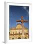 Wooden Cross in Front of the Cathedral of San Cristobal-Richard Maschmeyer-Framed Photographic Print