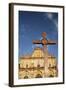 Wooden Cross in Front of the Cathedral of San Cristobal-Richard Maschmeyer-Framed Photographic Print