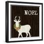 Wooden Deer with Wreath I-Andi Metz-Framed Art Print