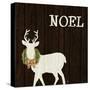 Wooden Deer with Wreath I-Andi Metz-Stretched Canvas