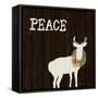 Wooden Deer with Wreath II-Andi Metz-Framed Stretched Canvas