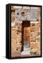 Wooden Door - San Gimignano Tuscany Italy-Alberto SevenOnSeven-Framed Stretched Canvas