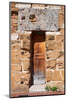 Wooden Door - San Gimignano Tuscany Italy-Alberto SevenOnSeven-Mounted Photographic Print