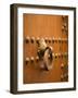 Wooden Door with Metal Fixture in the Medina in Fez, Morocco-David H. Wells-Framed Photographic Print