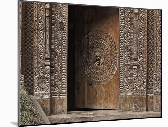 Wooden Doorway, Manali, Himachal Pradesh State, India-Jochen Schlenker-Mounted Photographic Print