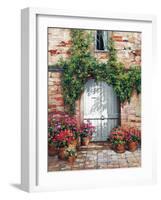 Wooden Doorway, Siena-Roger Duvall-Framed Art Print