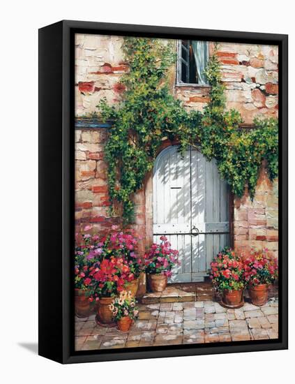 Wooden Doorway, Siena-Roger Duvall-Framed Stretched Canvas