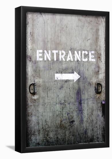 Wooden Entrance Door-null-Framed Poster