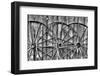 Wooden fence and old wagon wheels, Charleston, South Carolina-Darrell Gulin-Framed Photographic Print