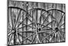 Wooden fence and old wagon wheels, Charleston, South Carolina-Darrell Gulin-Mounted Photographic Print