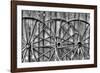 Wooden fence and old wagon wheels, Charleston, South Carolina-Darrell Gulin-Framed Photographic Print