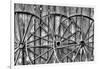 Wooden fence and old wagon wheels, Charleston, South Carolina-Darrell Gulin-Framed Photographic Print