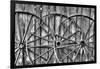 Wooden fence and old wagon wheels, Charleston, South Carolina-Darrell Gulin-Framed Photographic Print