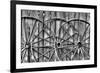 Wooden fence and old wagon wheels, Charleston, South Carolina-Darrell Gulin-Framed Premium Photographic Print