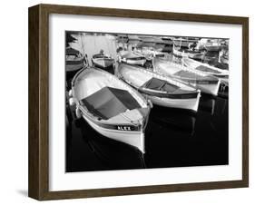 Wooden Fishing Boats, Riviera, Alpes-Maritimes, Villefranche-Sur-Mer, France-David Barnes-Framed Premium Photographic Print