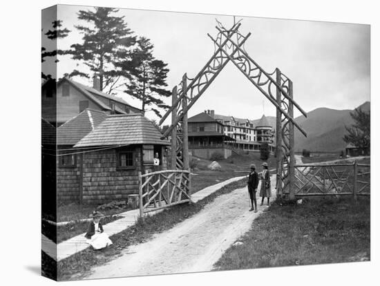 Wooden Gate at Resort-Seneca Ray Stoddard-Stretched Canvas