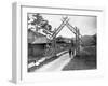 Wooden Gate at Resort-Seneca Ray Stoddard-Framed Photographic Print