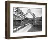 Wooden Gate at Resort-Seneca Ray Stoddard-Framed Photographic Print