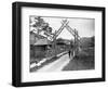 Wooden Gate at Resort-Seneca Ray Stoddard-Framed Photographic Print