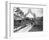 Wooden Gate at Resort-Seneca Ray Stoddard-Framed Photographic Print