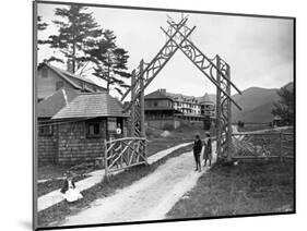 Wooden Gate at Resort-Seneca Ray Stoddard-Mounted Photographic Print