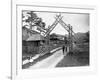 Wooden Gate at Resort-Seneca Ray Stoddard-Framed Photographic Print