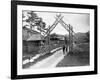 Wooden Gate at Resort-Seneca Ray Stoddard-Framed Photographic Print