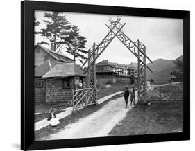 Wooden Gate at Resort-Seneca Ray Stoddard-Framed Photographic Print