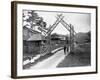 Wooden Gate at Resort-Seneca Ray Stoddard-Framed Photographic Print