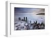 Wooden Groyne on Porlock Beach, Exmoor, Somerset, England. Summer-Adam Burton-Framed Photographic Print