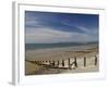 Wooden Groyne on the Beach at Amroth, Pembrokeshire, Wales, United Kingdom-Rob Cousins-Framed Photographic Print