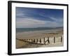 Wooden Groyne on the Beach at Amroth, Pembrokeshire, Wales, United Kingdom-Rob Cousins-Framed Photographic Print