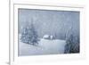 Wooden House in Winter Forest-mr. Smith-Framed Photographic Print