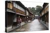 Wooden Houses, Higashi Chaya District (Geisha District), Kanazawa-Stuart Black-Stretched Canvas