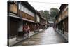 Wooden Houses, Higashi Chaya District (Geisha District), Kanazawa-Stuart Black-Stretched Canvas