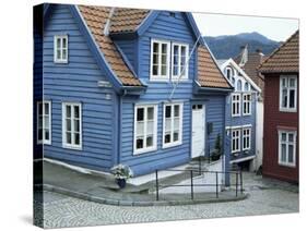Wooden Houses in Central Bergen, Bergen, Western Fjords, Norway, Scandinavia-Gavin Hellier-Stretched Canvas