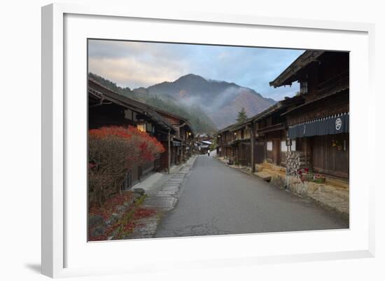 Wooden Houses of Old Post Town, Tsumago, Kiso Valley Nakasendo, Central Honshu, Japan, Asia-Stuart Black-Framed Photographic Print