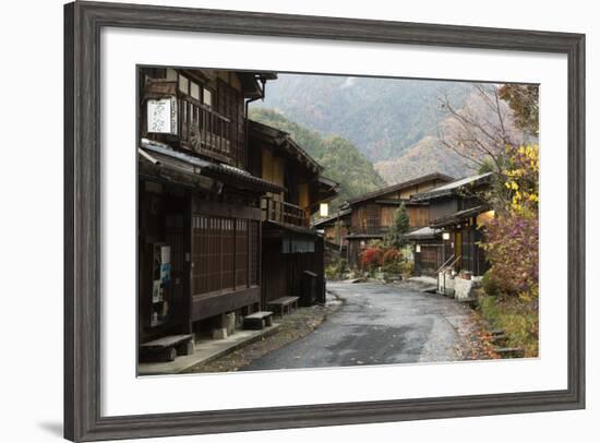 Wooden Houses of Old Post Town, Tsumago, Kiso Valley Nakasendo, Central Honshu, Japan, Asia-Stuart Black-Framed Photographic Print