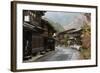 Wooden Houses of Old Post Town, Tsumago, Kiso Valley Nakasendo, Central Honshu, Japan, Asia-Stuart Black-Framed Photographic Print