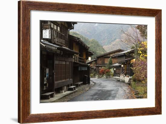 Wooden Houses of Old Post Town, Tsumago, Kiso Valley Nakasendo, Central Honshu, Japan, Asia-Stuart Black-Framed Photographic Print