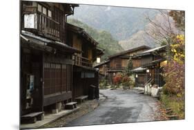 Wooden Houses of Old Post Town, Tsumago, Kiso Valley Nakasendo, Central Honshu, Japan, Asia-Stuart Black-Mounted Photographic Print