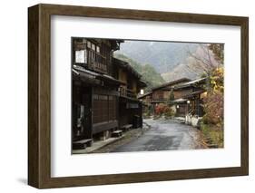Wooden Houses of Old Post Town, Tsumago, Kiso Valley Nakasendo, Central Honshu, Japan, Asia-Stuart Black-Framed Photographic Print