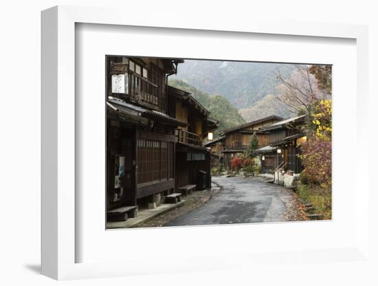 Wooden Houses of Old Post Town, Tsumago, Kiso Valley Nakasendo, Central Honshu, Japan, Asia-Stuart Black-Framed Photographic Print