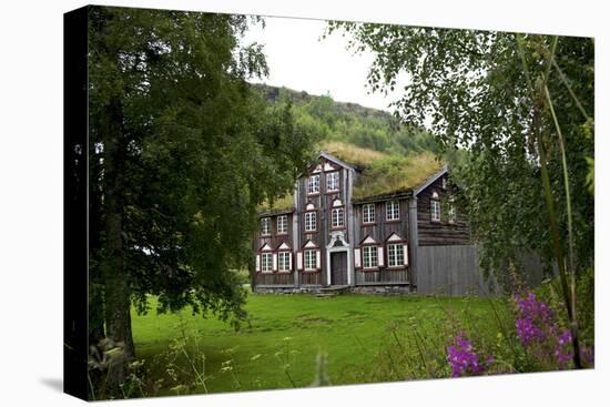 Wooden Houses, Trondheim, Norway, Arctic, Scandinavia, Europe-Olivier Goujon-Stretched Canvas