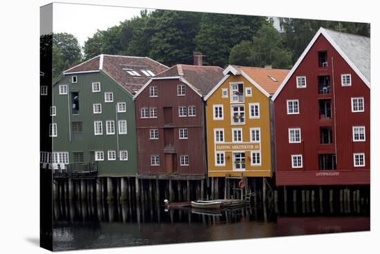 Wooden Houses, Trondheim, Norway, Europe-Olivier Goujon-Stretched Canvas