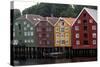 Wooden Houses, Trondheim, Norway, Europe-Olivier Goujon-Stretched Canvas