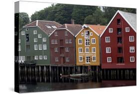 Wooden Houses, Trondheim, Norway, Europe-Olivier Goujon-Stretched Canvas