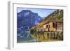 Wooden Hut and Colourful Woods Reflected in Lake Braies, Italy-Roberto Moiola-Framed Photographic Print