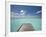 Wooden Jetty and Tropical Sea, View From Island, Maldives, Indian Ocean, Asia&No.10;-Sakis Papadopoulos-Framed Photographic Print