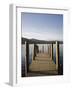Wooden Jetty at Barrow Bay Landing on Derwent Water Looking North West in Autumn-Pearl Bucknall-Framed Photographic Print